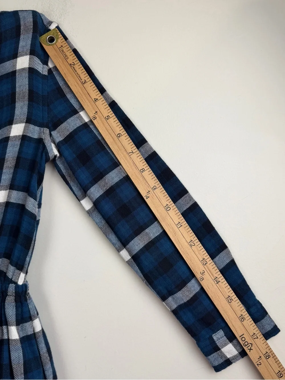 Polo Ralph Lauren Girls Size 6 Blue Plaid Flannel Tiered Shirt Dress Kids NWT